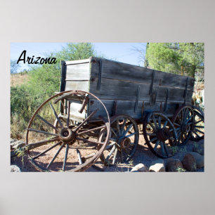 Old Arizona Wagon Poster