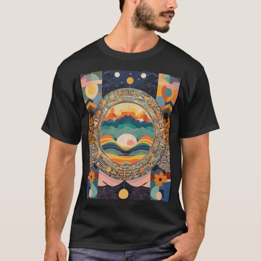 Old art sunrise T-shirt (Voorkant)