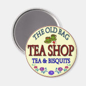 Old Bag Tea Shop Logo Magneet (Voorkant / Achterkant)