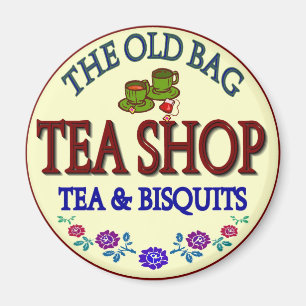 Old Bag Tea Shop Logo Magneet