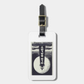 Old Baldy Lighthouse North Carolina Moon Bagagelabel (Voorkant verticaal)