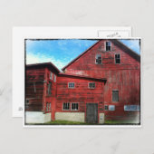 "Old Barn"-Briefkaart Briefkaart (Voorkant / Achterkant)