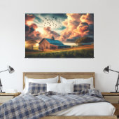 Old Barn Canvas Afdruk (Insitu (Slaapkamer))