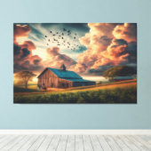 Old Barn Canvas Afdruk (Insitu (Houten vloer))
