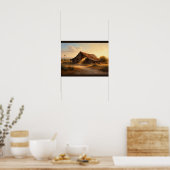 Old barn half-collapsed in sunlight poster (Keuken)