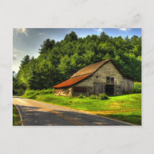 Old Barn in North Carolina Mountains Briefkaart