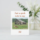 Old Barn Mail Pouch Tobacco Adverteren Briefkaart (Staand voorkant)