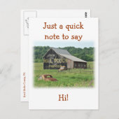 Old Barn Mail Pouch Tobacco Adverteren Briefkaart (Voorkant / Achterkant)