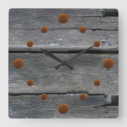 Old Barn Wood Wall klok (Voorkant)