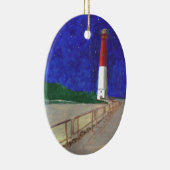 Old Barney Lightiouse, LBI New Jersey Keramisch Ornament (Rechts)