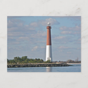 "Old Barney" vuurtoren van Barnegat LBI NJ Briefkaart
