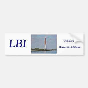 "Old Barney" vuurtoren van Barnegat LBI NJ Bumpersticker