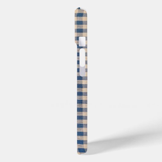 Old Blue Gingham Case-Mate iPhone Case (Achterkant / Links)