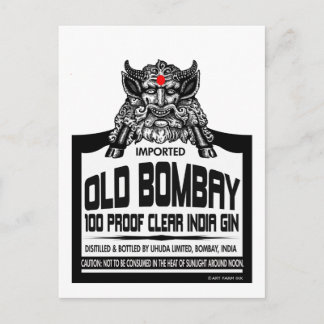 Old Bombay Gin Briefkaart