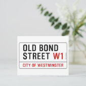 Old Bond Street Briefkaart (Staand voorkant)