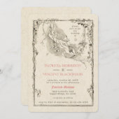 Old Book Fairytale Faire-part de mariage (Devant / Derrière)