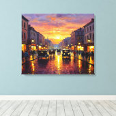 Old Boulevard Canvas Afdruk (Insitu (Houten vloer))