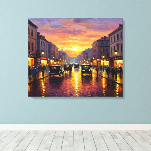 Old Boulevard Canvas Afdruk (Insitu (Houten vloer))