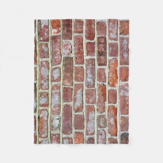 Old Brick Wall Fleece Deken (Voorkant)