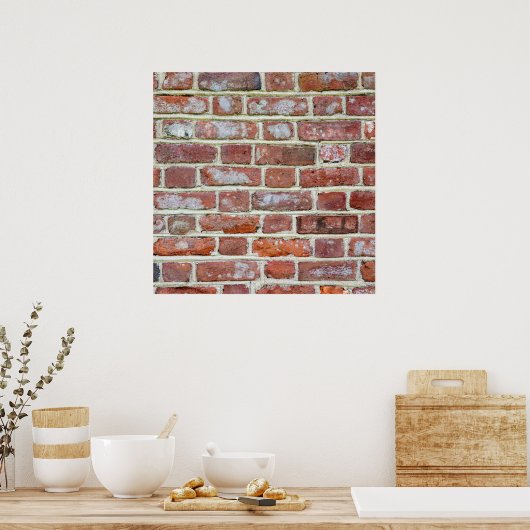 Old Brick Wall Poster (Keuken)
