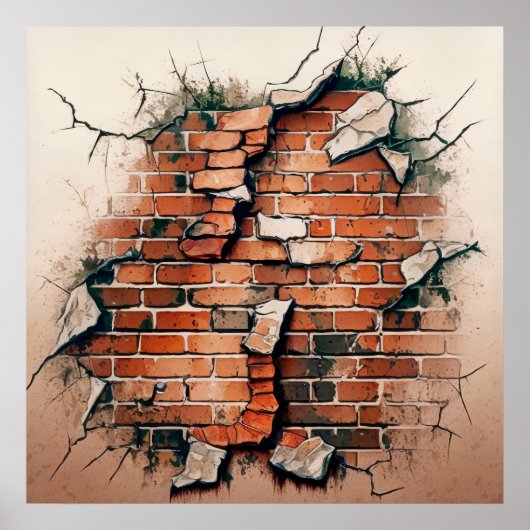 Old Brick Wall Poster (Voorkant)