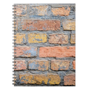Old brick wall texture backgroundarchitectuur, bac notitieboek