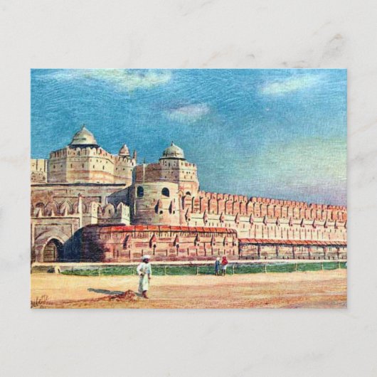 Old Briefkaart - Agra Fort, India (Voorkant)