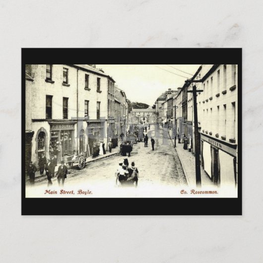 Old Briefkaart - Boyle, Co Roscommon, Ierland (Voorkant)