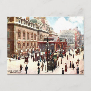 Old Briefkaart - Broad Street Station, Londen