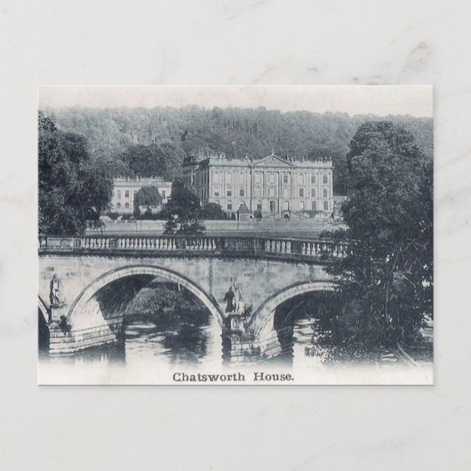 Old Briefkaart - Chatsworth House, Derbyshire (Voorkant)