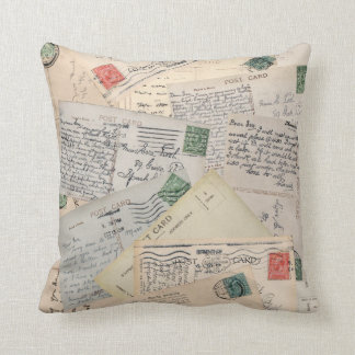 Old Briefkaart Collage Cushion Kussen