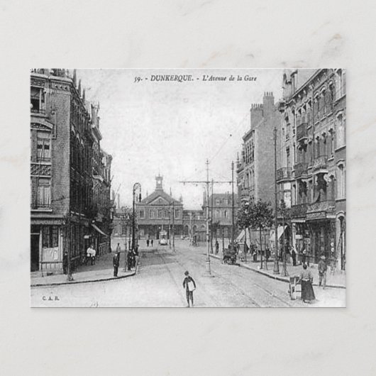 Old Briefkaart - Dunkerque, Frankrijk (Voorkant)