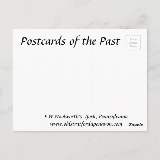 Old Briefkaart - F W Woolworth's, York, Pennsylvan (Achterkant)