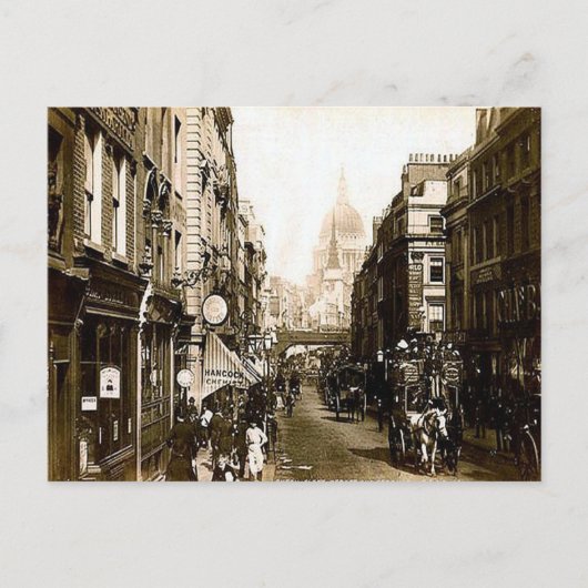 Old Briefkaart - Fleet Street, Londen (Voorkant)