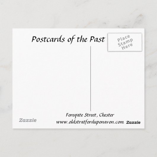 Old Briefkaart - Foregate Street, Chester, Engelan (Achterkant)