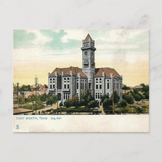 Old Briefkaart - Fort Worth, Texas (Voorkant)
