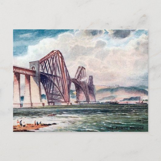 Old Briefkaart - Forth Bridge, Schotland (Voorkant)