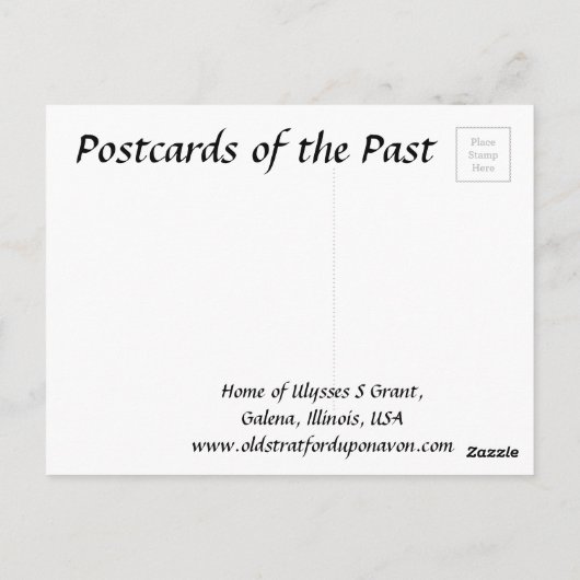 Old Briefkaart - Galena, Illinois, Verenigde State (Achterkant)