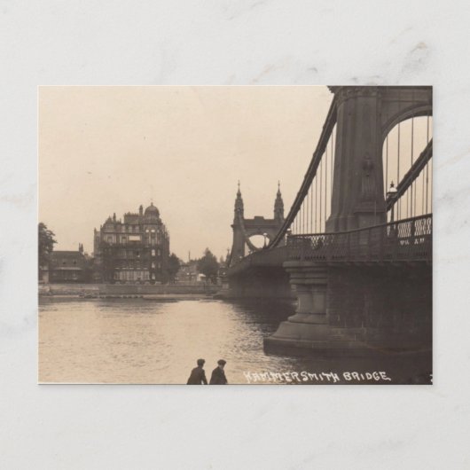 Old Briefkaart - Hammersmith Bridge, Londen (Voorkant)