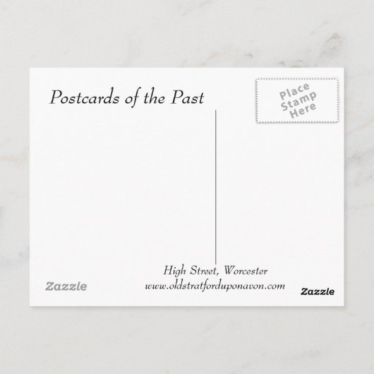 Old Briefkaart - High Street, Worcester (Achterkant)