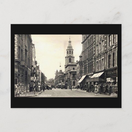 Old Briefkaart - High Street, Worcester (Voorkant)