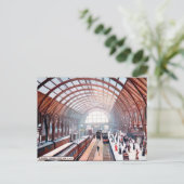 Old Briefkaart - King's Cross Station, Londen (Staand voorkant)