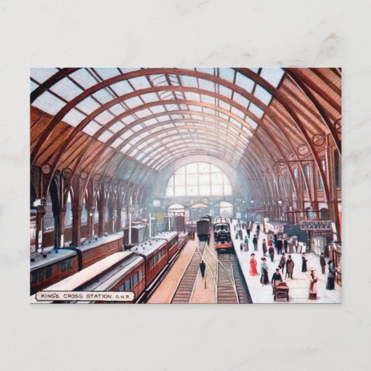 Old Briefkaart - King's Cross Station, Londen (Voorkant)