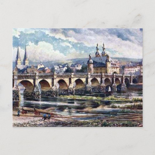 Old Briefkaart - Koblenz, Duitsland (Voorkant)