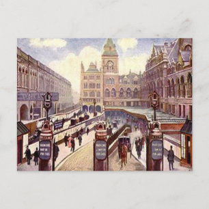 Old Briefkaart - Liverpool Street Station, Londen