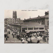 Old Briefkaart - Market Place, Doncaster, Yorkshir (Voorkant)