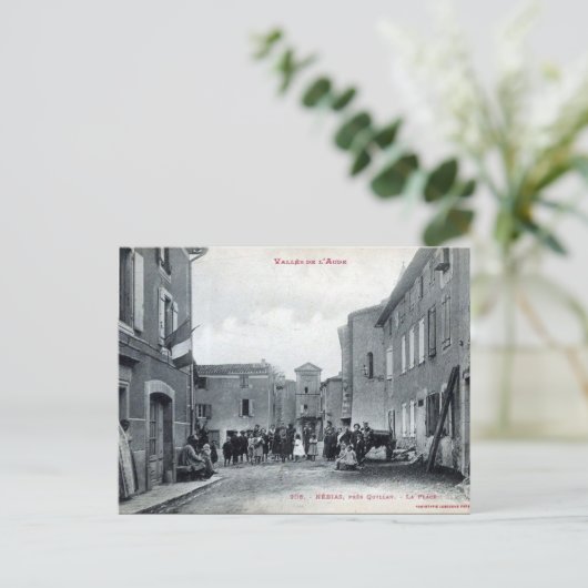 Old Briefkaart - Nébias, Aude, Frankrijk (Staand voorkant)