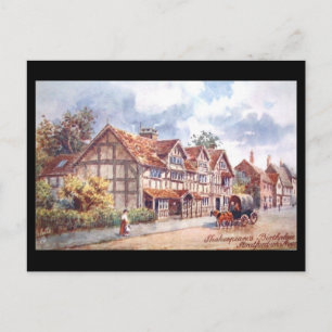 Old Briefkaart - Shakespeare's Birthplace, Stratfo