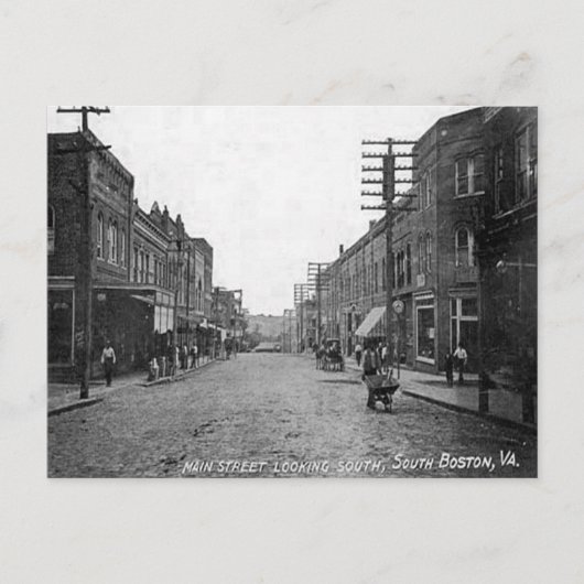 Old Briefkaart - South Boston, Virginia, Verenigde (Voorkant)
