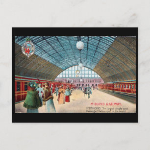 Old Briefkaart - St Pancras Station, Londen